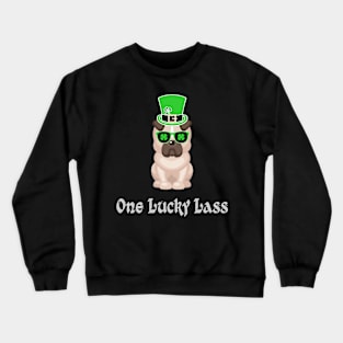 St Patricks Day..One Lucky lass Crewneck Sweatshirt